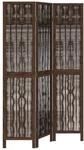 vidaXL 3 Tlg Raumteiler Dunkelbraun Massivholz Paulownia 358654