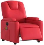 vidaXL Massagesessel Elektrisch Rot Kunstleder 3204428