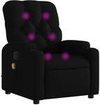 vidaXL Massage-Relaxsessel Schwarzer Stoff 3206066