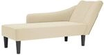 vidaXL Chaiselongue mit Rechter Armlehne Creme Stoff 4009804