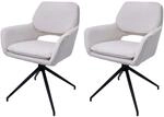 MCW Esszimmerstuhl N74 2er-Set Stoff Boucle 540g/m&sup2; Creme