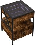 vidaXL Couchtisch mit Infinity-LED R&auml;uchereiche 40x40x51 cm 847719