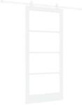 vidaXL Schiebet&uuml;r ORKDAL Wei&szlig; 93 x 202 cm Massivholz Kiefer und Glas 3332148