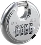 Basi - Rundb&uuml;gel-Vorhangschloss - RVS 610Z - 70 mm - Zahlenkombination -