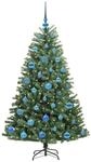vidaXL K&uuml;nstlicher Klappbarer Weihnachtsbaum mit 150 LEDs Gr&uuml;n 150 cm 3395485
