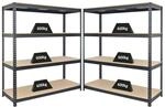 PROREGAL Mega Deal 2x Profi Schwerlastregal Bison HxBxT 180 x 160 x 60 cm 4