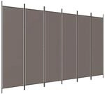 vidaXL 6 Tlg Paravent Anthrazit 300x220 cm Stoff 350208
