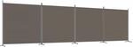 vidaXL 4 Tlg Paravent Anthrazit 698x180 cm Stoff 350284