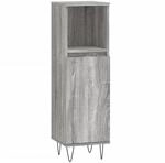 vidaXL Badschrank Grau Sonoma 30x30x100 cm Holzwerkstoff 831562