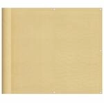 vidaXL Balkon-Sichtschutz Sandfarben 90x700 cm 100% Polyester-Oxford 4000032
