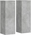vidaXL Pflanzenst&auml;nder 2 Stk Betongrau 33x33x100 cm Holzwerkstoff 3307885