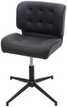 MCW B&uuml;rostuhl H42 Kunstleder Vintage Dunkelgrau Fu&szlig; Schwarz