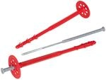 Protektor D&auml;mmstoffd&uuml;bel 200 St&uuml;ck &Oslash;10x200mm mit Stahlnagel f&uuml;r WDVS