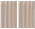 vidaXL Verdunkelungs-Vorh&auml;nge mit Ringen Taupe Polyester 4107329