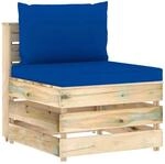 vidaXL Modulares Mittelsofa mit Kissen Gr&uuml;n Impr&auml;gniertes Holz 3074517