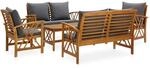 vidaXL 5-tlg Garten-Lounge-Set mit Auflagen Massivholz Akazie Modell 16