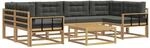 vidaXL Outdoor-Sofagarnitur mit Kissen 5 Stk Wei&szlig; und Anthrazit 3386141