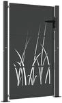 vidaXL Gartentor Anthrazit 105x130 cm Stahl Gras-Design 153168