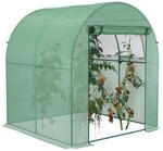Outsunny Gew&auml;chshaus mit Rollt&uuml;r f&uuml;r Garten 180 x 180 x 200 cm