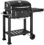 Tectake Holzkohlegrill Florian Mit 2 R&auml;dern Regulierbare Luftzufuhr und Thermometer 
