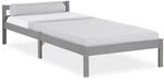 Homestyle4u Holzbett Jugendbett Kinderbett 90x200 Grau Bett