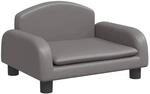 vidaXL Kindersofa Grau 50x40x30 cm Kunstleder 3196377