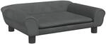 vidaXL Kindersofa Dunkelgrau 70x45x26 cm Samt 3196402
