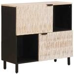 vidaXL Sideboard mit T&uuml;r Wei&szlig;e Gewaschene Oberfl&auml;che 80 x 33 x 75 cm 4017891