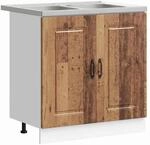 vidaXL K&uuml;chenschrank Kalmar Altholz 80 x 46 x 81,5 cm Holzwerkstoff 3315009