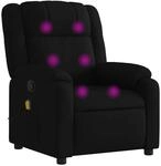 vidaXL Massage-Relaxsessel Schwarzer Stoff 3206207