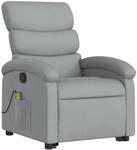 vidaXL Massagesessel mit Aufstehhilfe Hellgrau Samt Modell 4
