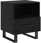 vidaXL Nachttisch Schwarz Eichen-Optik 40 x 35 x 47,5 cm Holzwerkstoff 882090