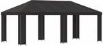 vidaXL Garten Pavillon 6 x 3 m Anthrazit Polyester und Stahl 190 3376009