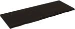 vidaXL Wandregal Dunkelbraun 160x60x2-4cm Massivholz Eiche Behandelt 363834