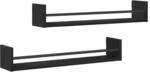 vidaXL Wandregal 2 Stk Schwarz Eichen-Optik 80 x 16 x 14 cm 869087