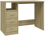 vidaXL Schreibtisch mit Schubladen Sonoma-Eiche 102x50x76 cm 823035