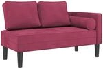 vidaXL Chaiselongue mit Kissen Weinrot Samt