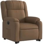 vidaXL Relaxsessel mit Aufstehhilfe Elektrisch Braun Stoff 3205230