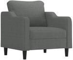 vidaXL Sessel Dunkelgrau 60 cm Stoff 359344
