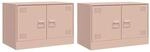 vidaXL TV-Schr&auml;nke 2 Stk Rosa 67x39x44 cm Stahl 841634