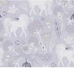 A.S. Creation Vliestapete Einhorn Blumen 10,05 m x 0,53 m Grau-Rosa FSC&reg;
