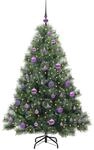 vidaXL K&uuml;nstlicher Weihnachtsbaum mit 150 LEDs Gr&uuml;n 150 cm PE und PVC 3397841