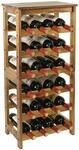 Relaxdays Weinregal Akazienholz Natur 24 Flaschen 82 cm x 36 cm x 24 cm