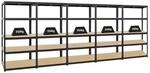 PROREGAL Mega Deal 5x Schwerlastregal Slim Elephant M HxBxT 180 x 90 x 60 cm 5...