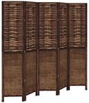 vidaXL 5 Tlg Raumteiler Dunkelbraun Massivholz Paulownia 358710