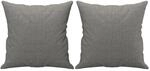 vidaXL Zierkissen 2 Stk Dunkelgrau 40x40 cm Stoff 349472