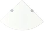 vidaXL Eckregale 2 Stk mit Verchromten Halterungen Glas Transparent 3051592