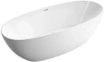 Bernstein Freistehende Badewanne BELAQUA Acryl Wei&szlig; Gl&auml;nzend 170x80x58