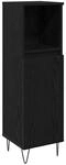 vidaXL Badezimmerschrank mit T&uuml;r Schwarz Eichen-Optik 30 x 30 x 100 cm 862885