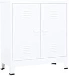 vidaXL Aufbewahrungstruhe Industrial Wei&szlig; 90x40x100 cm Stahl 339624